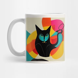 Abstract Cat Mug